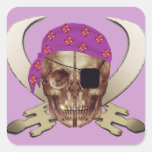 Pirate Square Stickers
