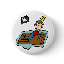 Pirate Stick Figure Button