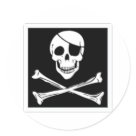 round_sticker - PIRATES ALL OVER