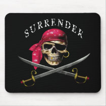 Pirate Surrender Mousepad (black) mousepad