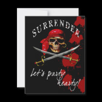 Pirate Surrender Party Invitation invitations