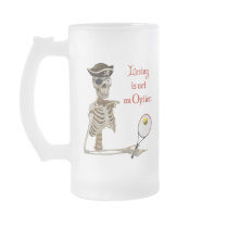 Pirate Tennis Losing Skeleton Coffee Mug