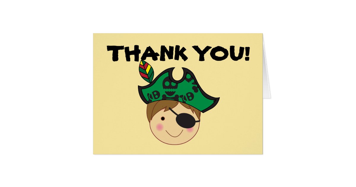 Pirate Thank you note card | Zazzle
