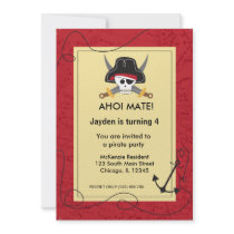 Pirate theme invitations