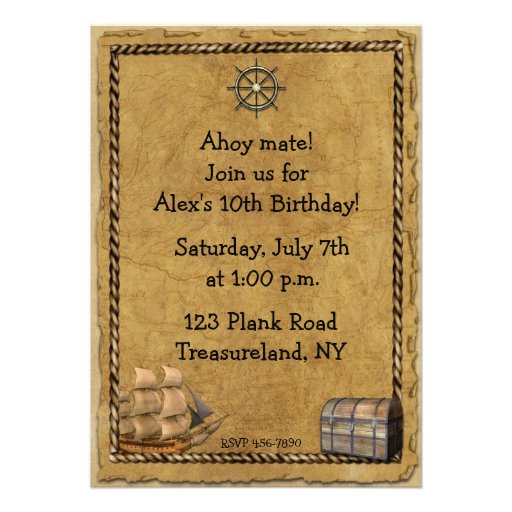Pirate Themed Invitation