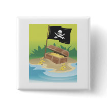 Pirate Treasure Pinback Buttons