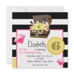 Pirate Treasure Chest Coins & Jewels Birthday invitations