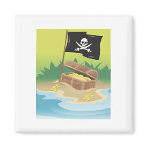 Pirate Treasure Fridge Magnet