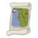 Pirate treasure map Game Poster print