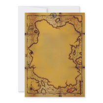 Pirate Treasure Map Invitations