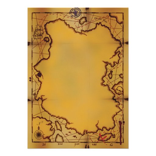 Pirate Treasure Map Invitations 5 Quot X 7 Quot Invitation Card Zazzle Pirate Treasure Map Invitation Template
