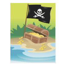 Pirate Treasure Post Card
