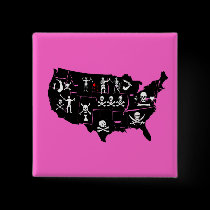 PIRATE USA 5 buttons