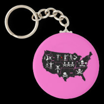 PIRATE USA 5 keychains