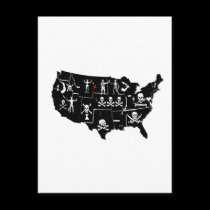 PIRATE USA 5 postcards
