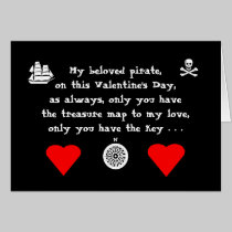 Pirate Valentine's Day Card cards