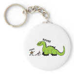 Pirate vs. Dinosaur keychains