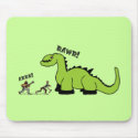 Pirate vs. Dinosaur mousepads