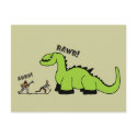 Pirate vs. Dinosaur postcards