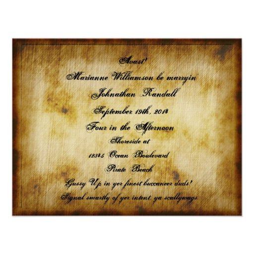 Pirate Wedding Invitation