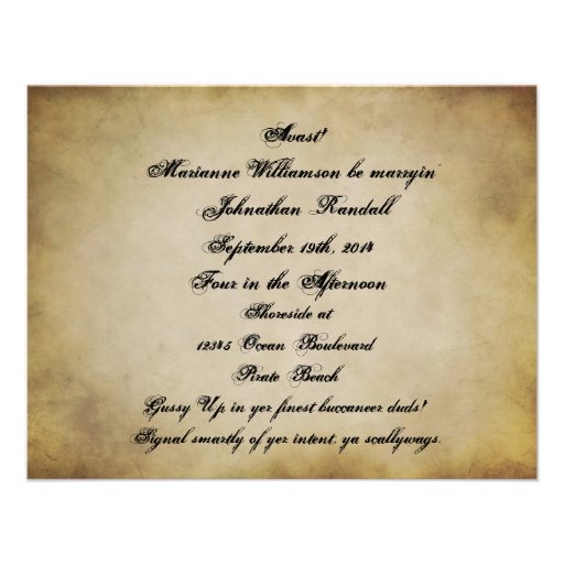 Pirate Wedding Invitation