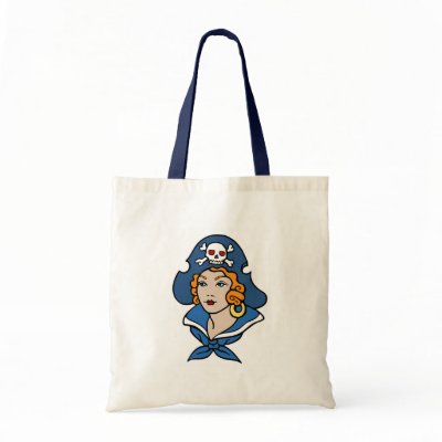 Pirate Wench Tote Bags by Kat_Kapers