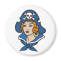 Pirate Wench magnets by Kat_Kapers Pirate Wench magnets