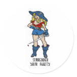 PIRATE WENCH SURRENDER YOUR BOOTY TATTOO PRINT stickers