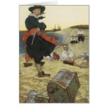 Pirate William Kidd Burying Treasure on Oak Island Cards