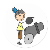 Pirate With Cannon Sticker