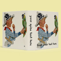 Pirate with Parrot binders by YesterdayCafe Pirate with Parrot binders