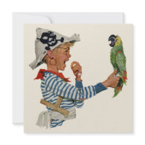 Pirate with Parrot invitations