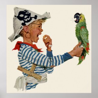 Pirate with Parrot print