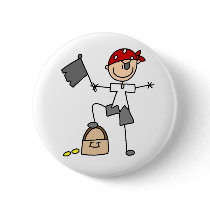 Pirate With Treasure Button