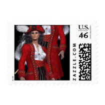 Pirate Woman 3d Postage postage