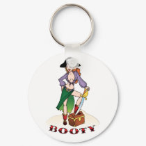 Pirate Woman with her Booty and sword keychains