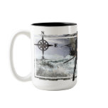 Pirate Woman with Rough Waters Designs Coffee Mug