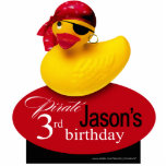 Pirate Yellow Rubber Ducky Birthday Centerpiece Acrylic Cut Out