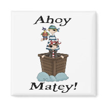 Pirates Ahoy Matey Fridge Magnet