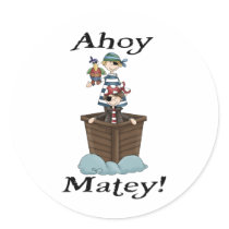 Pirates Ahoy Matey stickers by SoCalTeeShirts Pirates Ahoy Matey stickers