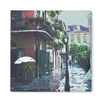 Pirates Alley In The Rain magnets by figstreetstudio Pirates Alley In The Rain magnets