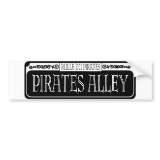 Pirates Alley Metal Sign bumpersticker
