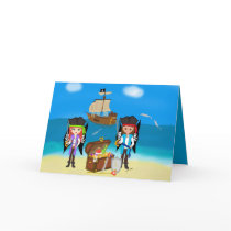 Pirates and Treasure Greeting Card
