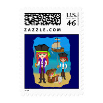 Pirates and Treasure Postage postage