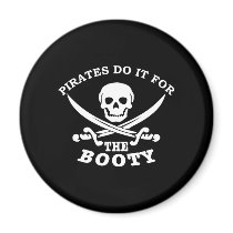 Pirates Do 4 Booty Black Fridge Magnet