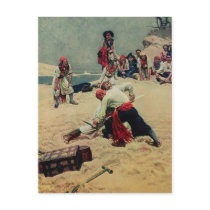 Pirates Fight Over Treasure postcards