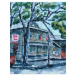 pirates house savannah georgia watercolor painting flyers