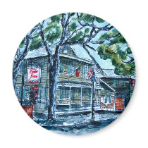 pirates house savannah georgia watercolor painting refrigerator magnet