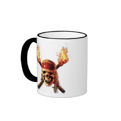 Pirates of the Caribbean Skull torches Logo Disney mugs