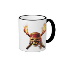 Pirates of the Caribbean Skull torches Logo Disney Coffee Mugs